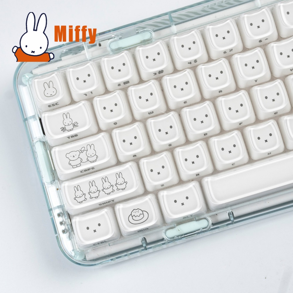 Gaming Keyboard Best - Capuchons de touches Kawaii Miffy, lapin