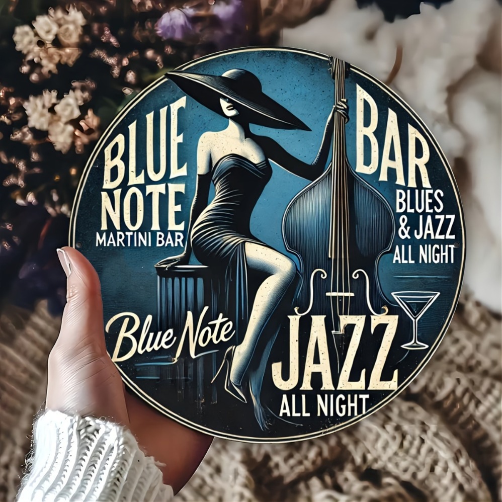 Brass Weight Plate - Blue Note Jazz Martini Bar Art