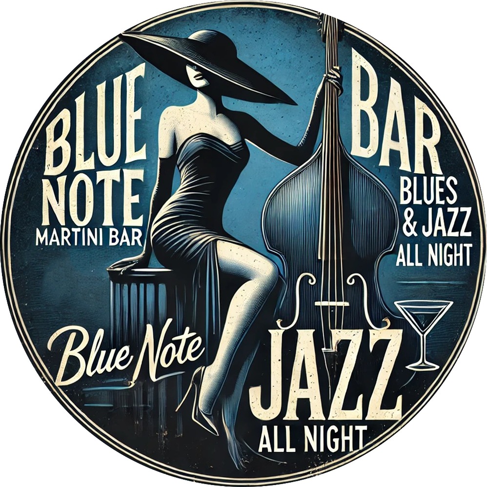 Blue Note Jazz Martini Bar Art - Brass Weight Plate avis et prix