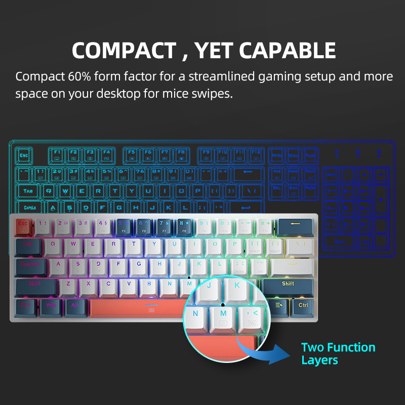 K500-B61 Machenike Mini clavie - Gaming Keyboard Thocky avis et prix