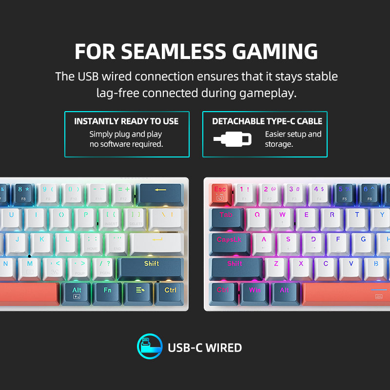K500-B61 Machenike Mini clavie - Gaming Keyboard Thocky avis et prix