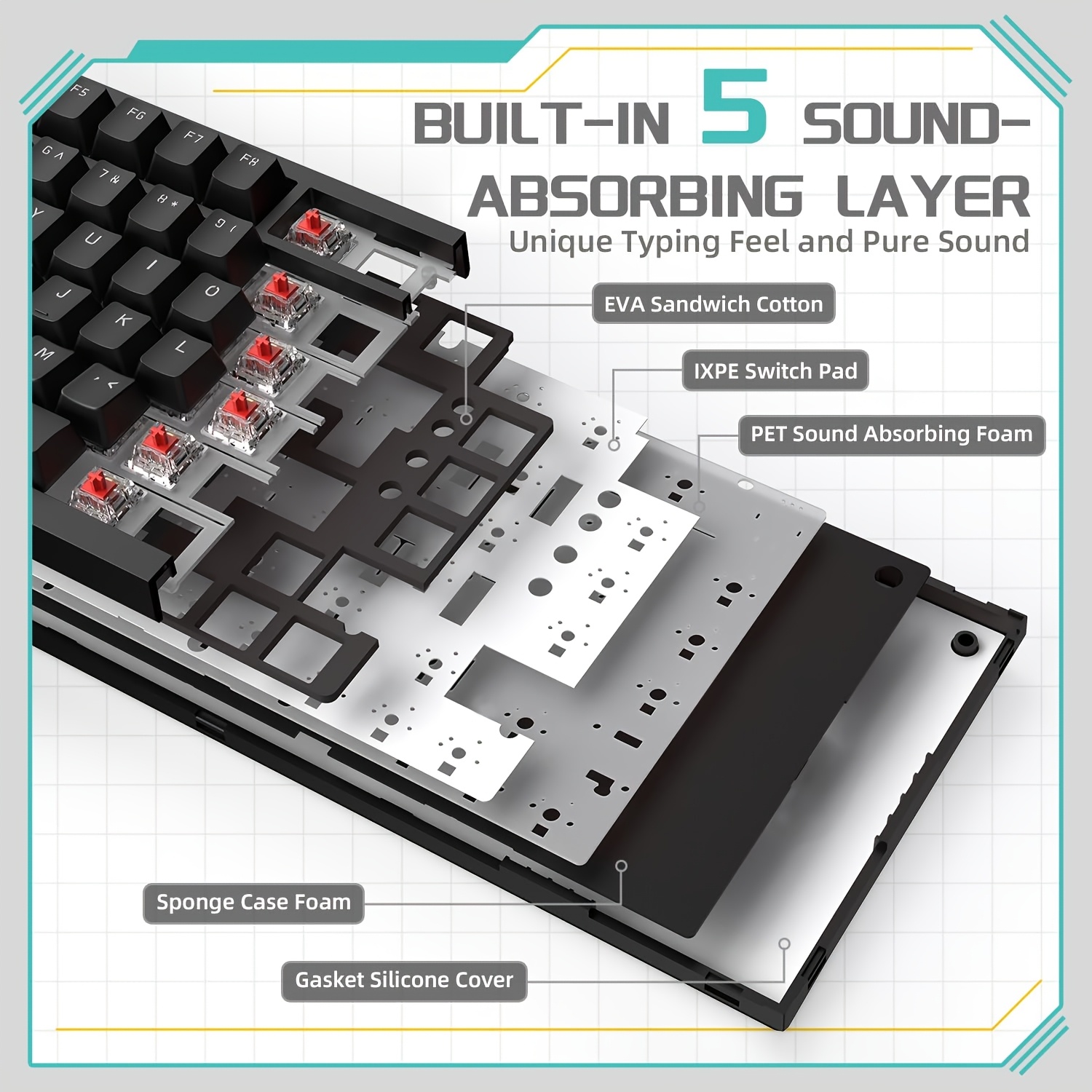 AJAZZ AK820 filaire avec bouto - Gaming Keyboard Thocky avis et prix
