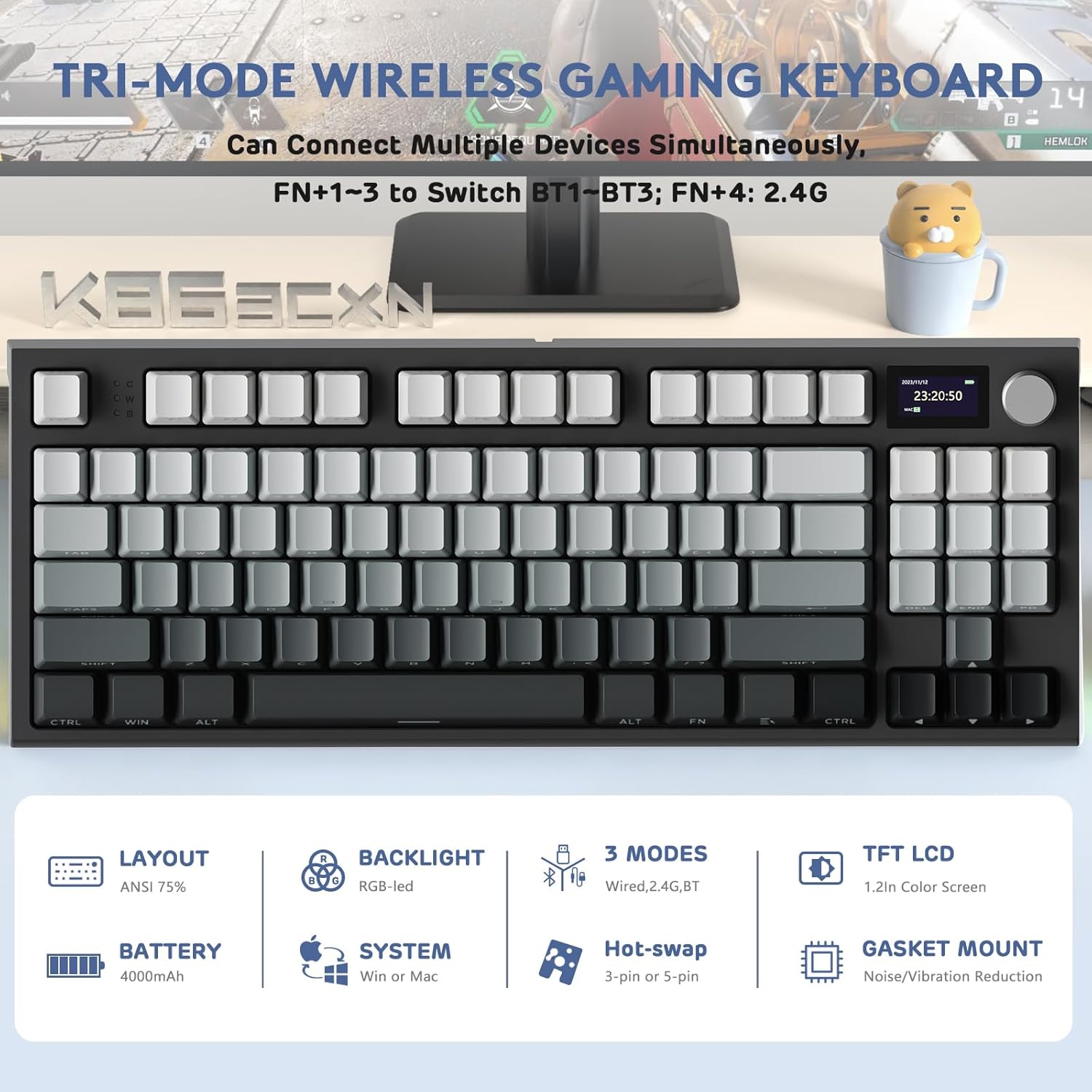 Clavier mécanique sans fil ATT - Gaming Keyboard Corsair avis et prix