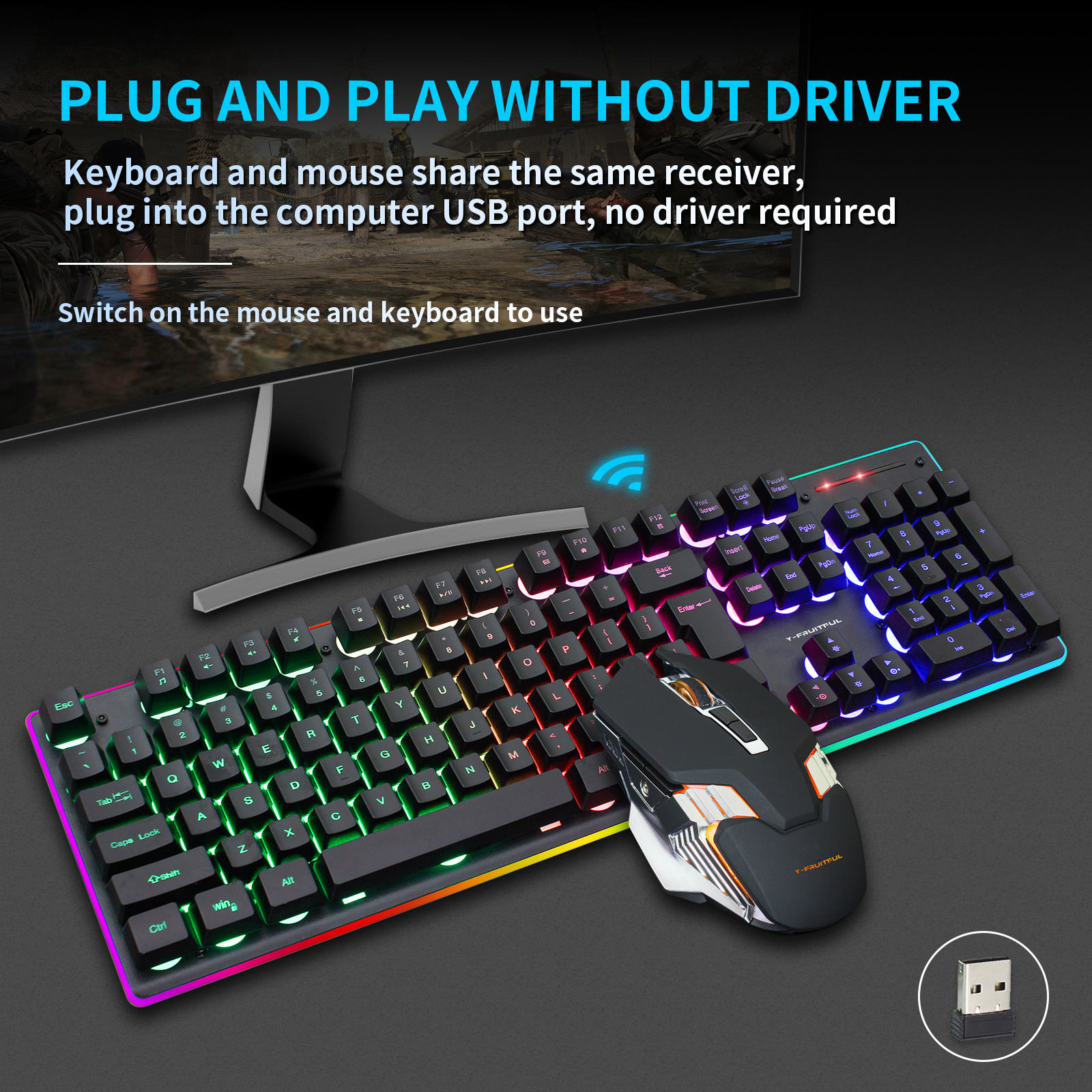 104 touches RVB ordinateur san - Gaming Keyboard And Mouse Combo Wireless avis et prix