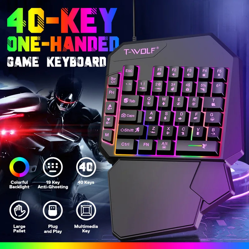 Ensemble 5 en 1, clavier de je - Gaming Keyboard 1 Hand avis et prix