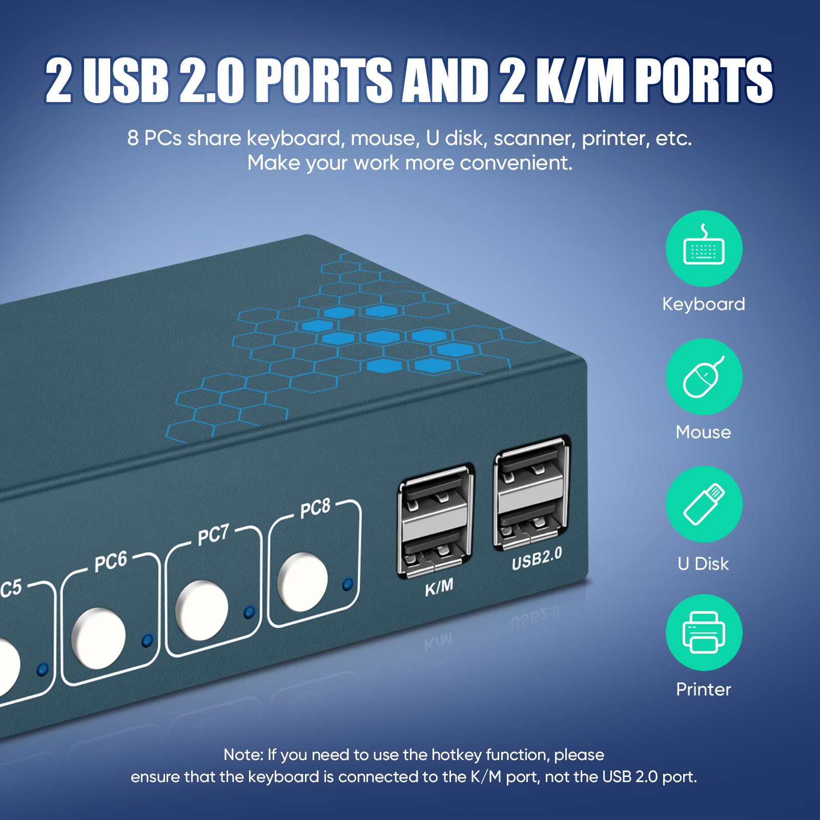 Commutateur KVM 8 ports HDMI 4 - Gaming Keyboard And Mouse For Xbox avis et prix