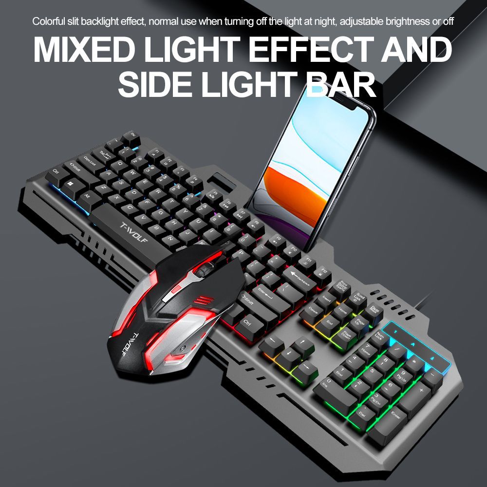 T WOLF-Clavier filaire rétro4. - Gaming Keyboard And Mouse For Xbox avis et prix