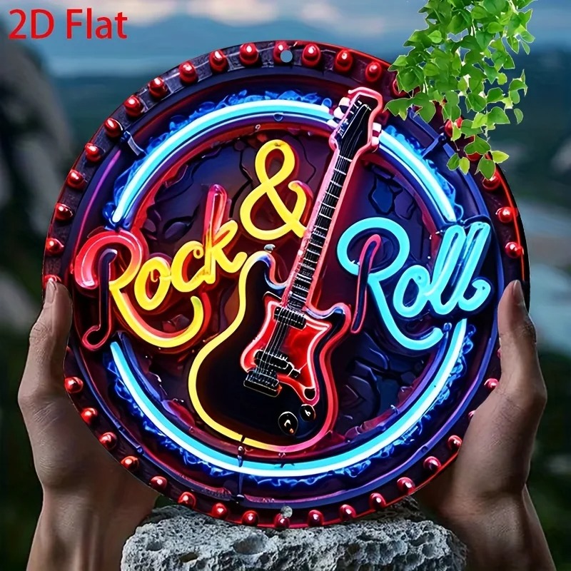 Enseigne au néon vintage rock, - Brass Weight Plate avis et prix